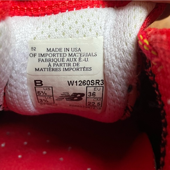 NEW BALANCE Fantom Fit 1260v3  W- Sz 5.5 Running Shoes W1260SR3 - Barely Worn - Picture 9 of 13